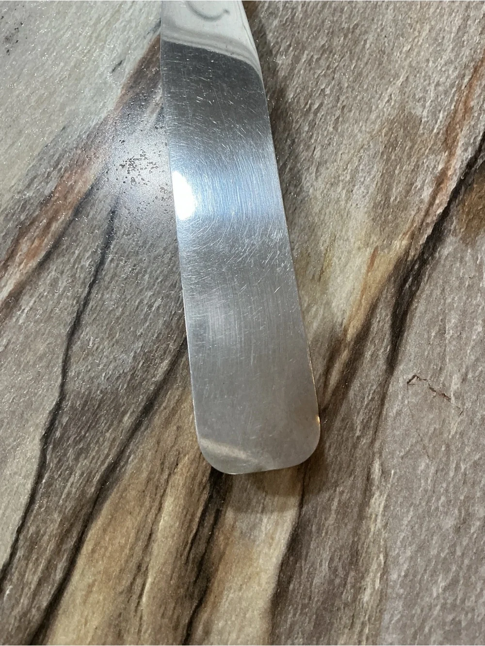 Vintage Ekco Flint Arrowhead Frosting Spreader Black Handle 12.25” USA